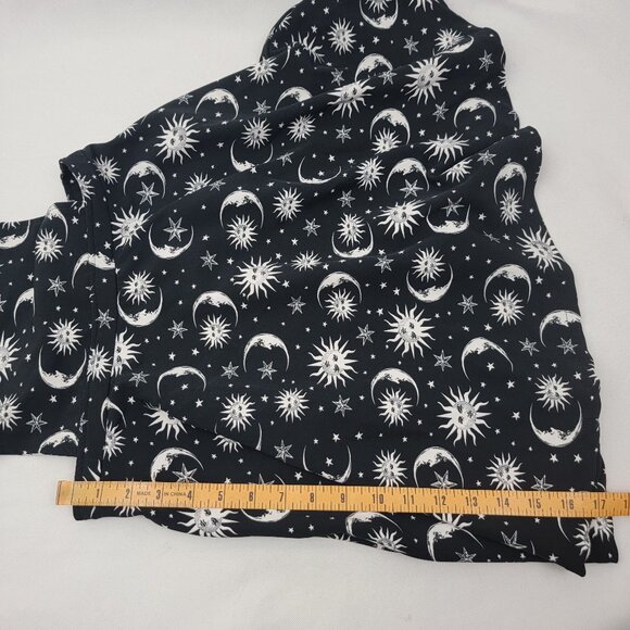 HOT TOPIC Junior Sz SMALL Black White Sun & Moon Skirtall Skirt Overall Witchy - Picture 11 of 13